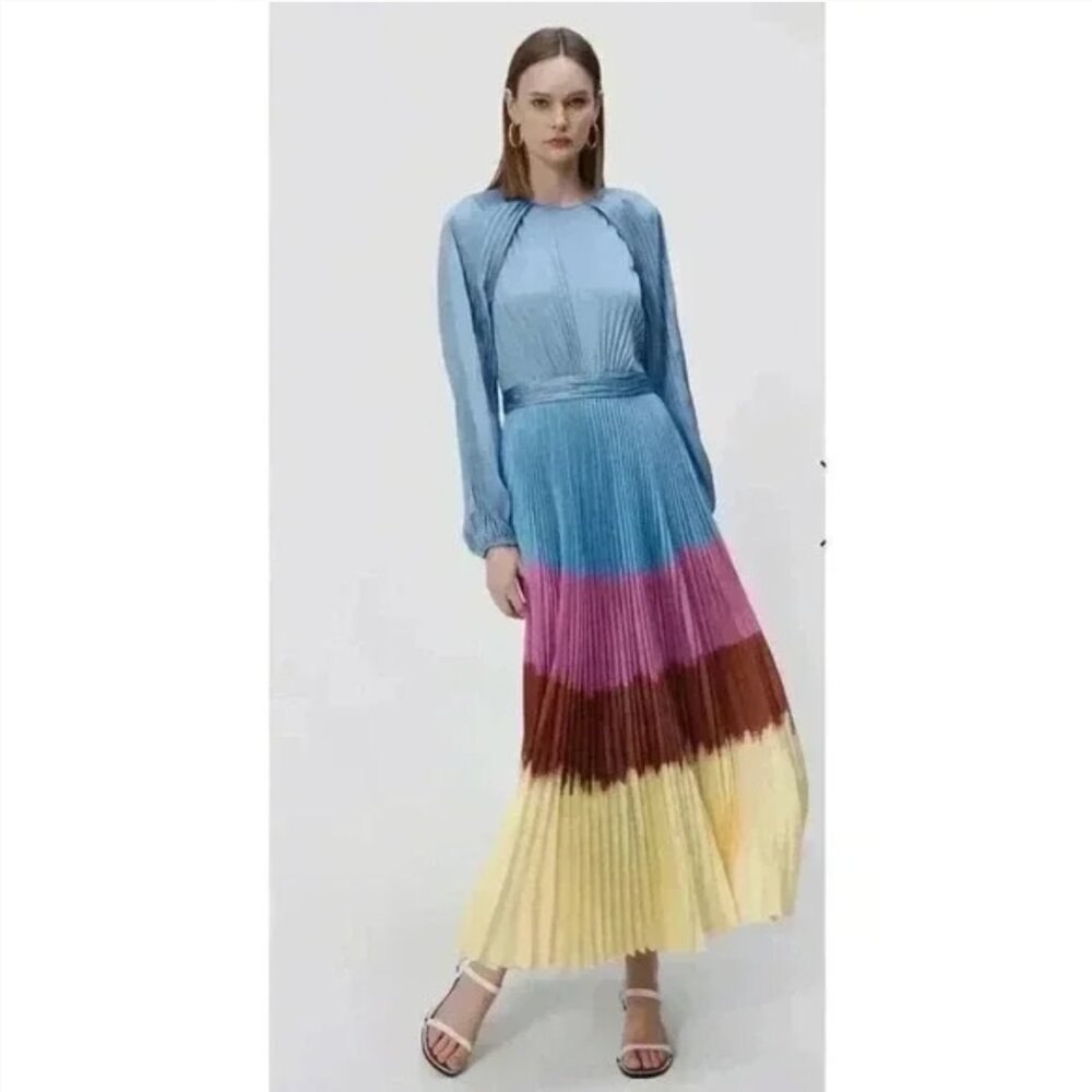 Jonathan Simkhai Suzie Dip Dye Midi Dress - HYDRANGEA DIP DYE / 2